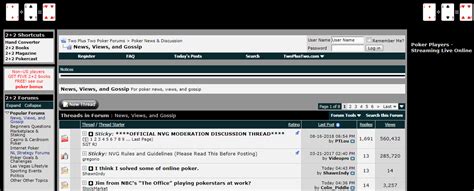 twoplustwo se|News, Views, and Gossip .